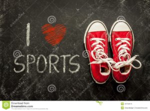 i-love-sports-poster-design-red-sneakers-black-chalkboard-above-48702519